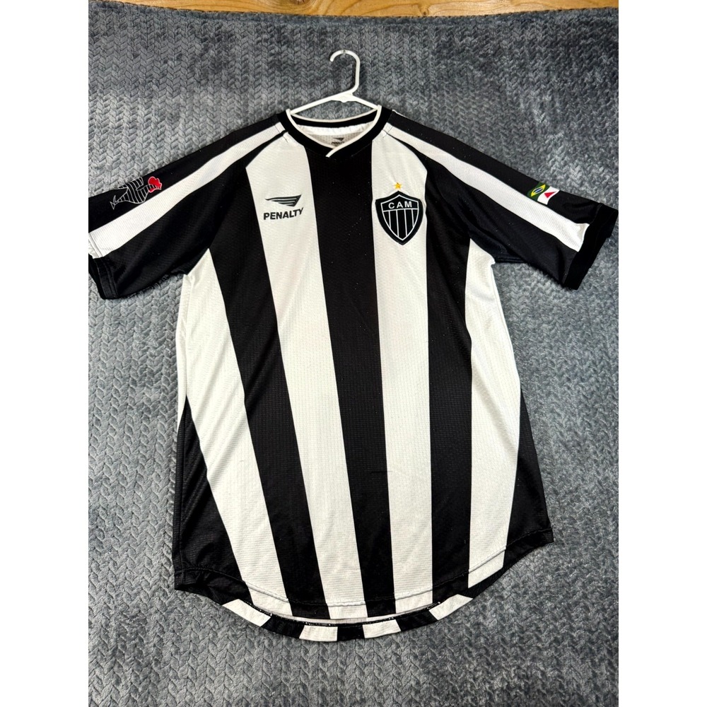 VTG Penalty Clube Atlético Mineiro 2001 Home Shirt‎ Mens L Black FIAT #10 Galo